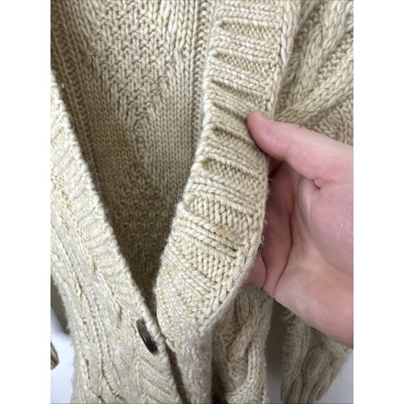 Vintage Denim Supply Ralph Lauren Woman S Oversized Cable Knit Cardigan Alpaca - Picture 3 of 5